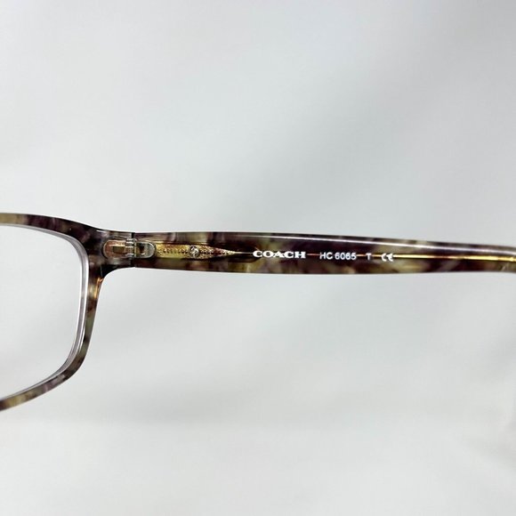 COACH Eyeglasses HC 6065 5287 Frames Confetti Light Brown Square 51 [] 17 135 - Picture 5 of 10